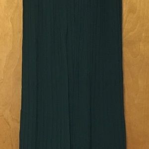 Women’s Elastic Waist Green Pleated Palazzo Pants